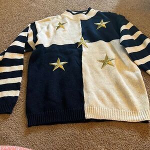 Maurada blue and‎ white sweater M